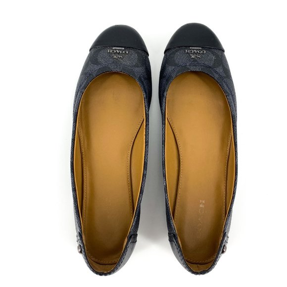 COACH Chelsea Black Smoke Signature Ballet Flats - Picture 8 of 16